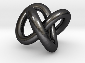 Necklace Infinity in Polished and Bronzed Black Steel