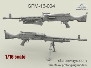1/16 SPM-16-004 m240 machine gun in Clear Ultra Fine Detail Plastic