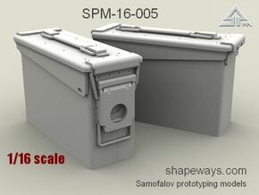 1/16 SPM-16-005 30.cal ammobox in Clear Ultra Fine Detail Plastic