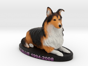 Custom Dog Figurine - Callie in Full Color Sandstone