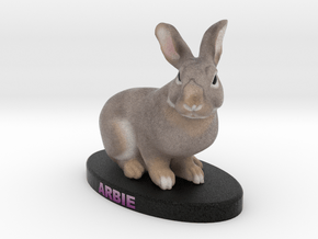 Custom Rabbit Figurine - Arbie in Full Color Sandstone