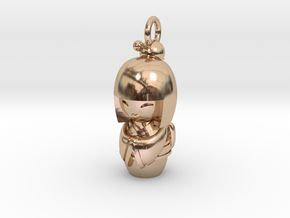 Japanese Doll in 14k Rose Gold Plated Brass