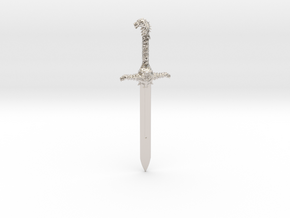 Oathkeeper Sword Pendant in Rhodium Plated Brass