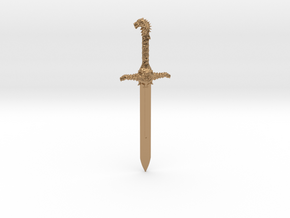 Oathkeeper Sword Pendant in Polished Brass