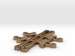 M&L Booster Truchk Counter Weights and Side Rods in Natural Brass