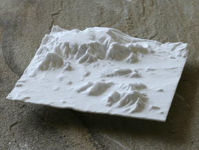 4'' Sedona Terrain Model, Arizona, USA in White Natural Versatile Plastic