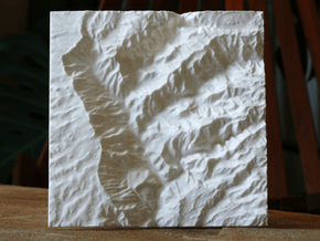 4'' Waimea Canyon Terrain, Hawaii, USA in White Natural Versatile Plastic