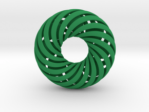 0173 8-Torus [2-2-4-4] & 8 Ball (n=8, 10.0cm) in Green Processed Versatile Plastic