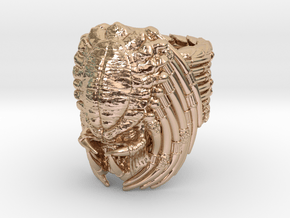 Predator Ring Size 10 in 14k Rose Gold Plated Brass