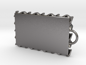Gyroid Keychain in Polished Nickel Steel