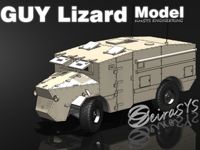 Guy Lizard Model - Single print in White Natural Versatile Plastic