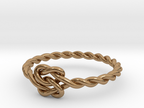 True Lover's Knot Ring - Size 6 1/2 in Polished Brass