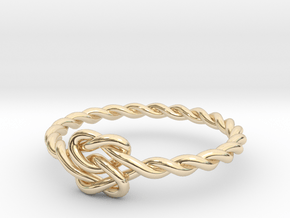 True Lover's Knot Ring - Size 6 1/2 in 14k Gold Plated Brass