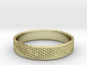 0219 Lissajous Figure Ring (Size11.5, 20.9 mm)#024 in 18k Gold Plated Brass