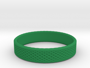 0220 Lissajous Figure Ring (Size12, 21.3 mm) #025 in Green Processed Versatile Plastic