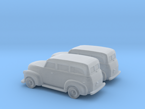 1/160 2X 1947 Chevrolet Suburban in Tan Fine Detail Plastic