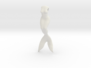 Mermaid Pendant in White Natural Versatile Plastic