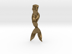Mermaid Pendant in Natural Bronze