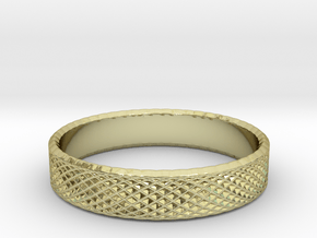 0221 Lissajous Figure Ring (Size12,5, 21.7 mm)#026 in 18k Gold Plated Brass