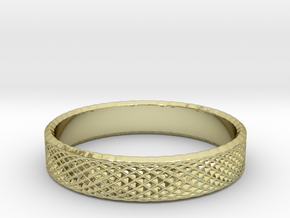 0222 Lissajous Figure Ring (Size13, 22.2 mm) #027 in 18k Gold Plated Brass
