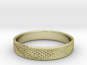 0223 Lissajous Figure Ring (Size13.5, 22.6 mm)#028 in 18k Gold Plated Brass