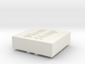 Virus Stamp in White Natural Versatile Plastic