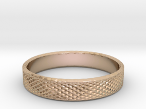 0224 Lissajous Figure Ring (Size14, 23.0 mm) #029 in 14k Rose Gold Plated Brass
