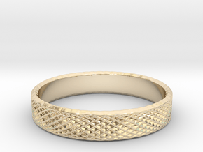 0225 Lissajous Figure Ring (Size14.5, 23.4 mm)#030 in 14k Gold Plated Brass