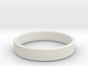 0225 Lissajous Figure Ring (Size14.5, 23.4 mm)#030 in White Natural Versatile Plastic
