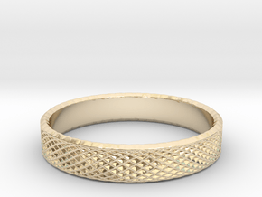 0226 Lissajous Figure Ring (Size15, 23.8 mm) #031 in 14k Gold Plated Brass