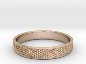 0227 Lissajous Figure Ring (Size15.5, 24.2 mm)#032 in 14k Rose Gold Plated Brass