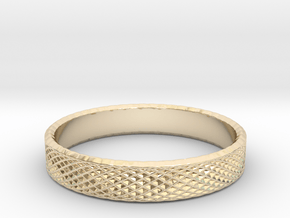0228 Lissajous Figure Ring (Size16, 24.6 mm) #033 in 14k Gold Plated Brass