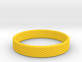 0228 Lissajous Figure Ring (Size16, 24.6 mm) #033 in Yellow Processed Versatile Plastic