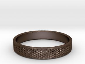0228 Lissajous Figure Ring (Size16, 24.6 mm) #033 in Polished Bronze Steel