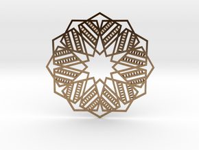 Faris Pendant  - Geometric star design in Natural Brass