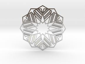 Faris Pendant  - Geometric star design in Natural Silver