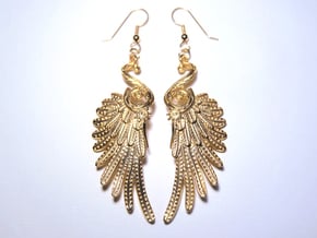 Imperial Wings of Sovereignty Earrings in Polished Bronze