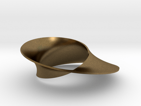 Mobius strip minimal surface in Natural Bronze: Small