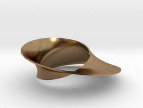 Mobius strip minimal surface in Natural Brass: Small