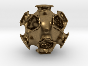 Icosahedral minimal surface 2 (solid, 2 in) in Natural Bronze