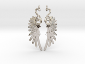 Imperial Wings of Sovereignty Earrings in Platinum