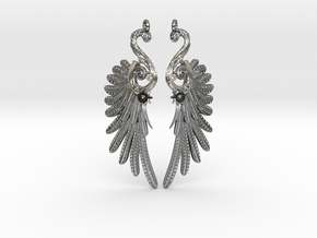 Imperial Wings of Sovereignty Earrings in Fine Detail Polished Silver