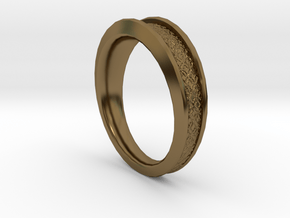 Detailed Ring in Polished Bronze