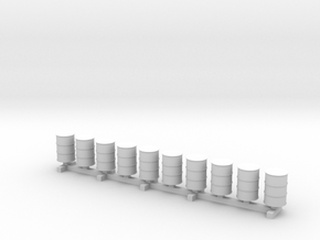 Digital-N Scale 55 Gallon Drums 10pc in N Scale 55 Gallon Drums 10pc