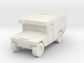 1/144 12mm scale US Army M997 Humvee HMMWV Aircond in White Natural Versatile Plastic