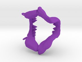 Great White Shark Jaw With Loop in Purple Processed Versatile Plastic