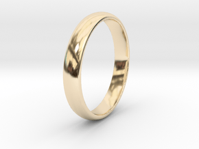 Traditional Smooth Ring All Sizes in 14k Gold Plated Brass: 4.5 / 47.75
