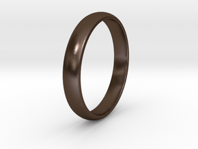 Traditional Smooth Ring All Sizes in Polished Bronze Steel: 5.5 / 50.25
