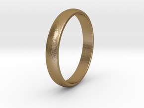 Traditional Smooth Ring  in Polished Gold Steel: 5.5 / 50.25
