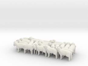 1:64 Scale J Wagon Sheep Load Variation 1 in White Natural Versatile Plastic